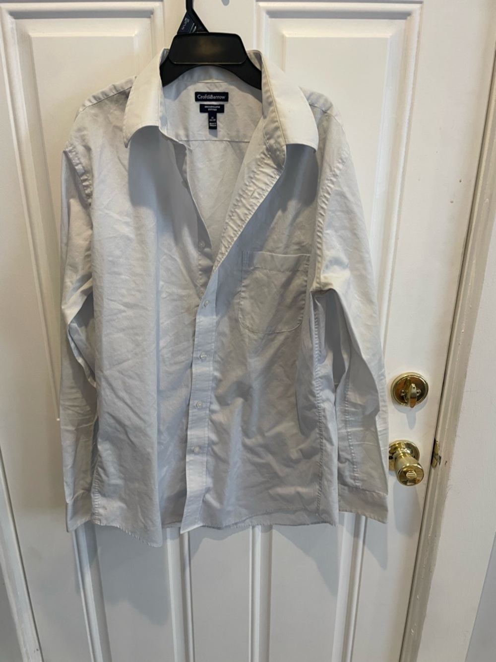 croft & barrow Men’s Light Gray Button-Front Shirt Jacket